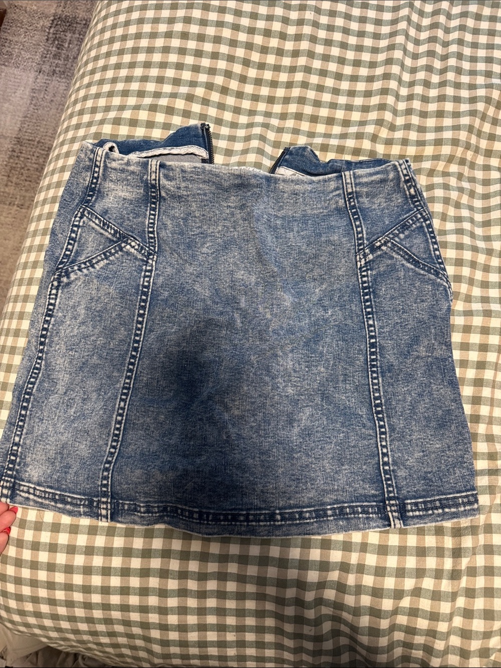 wild fable Blue Acid Wash Denim Mini Skirt